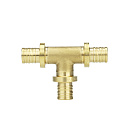 Тройник латунный Varmega Slide-fit, равносторонний 16